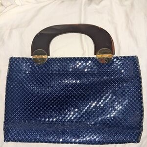 Vintage blue mesh CHR  Paris, Milan, New York handbag